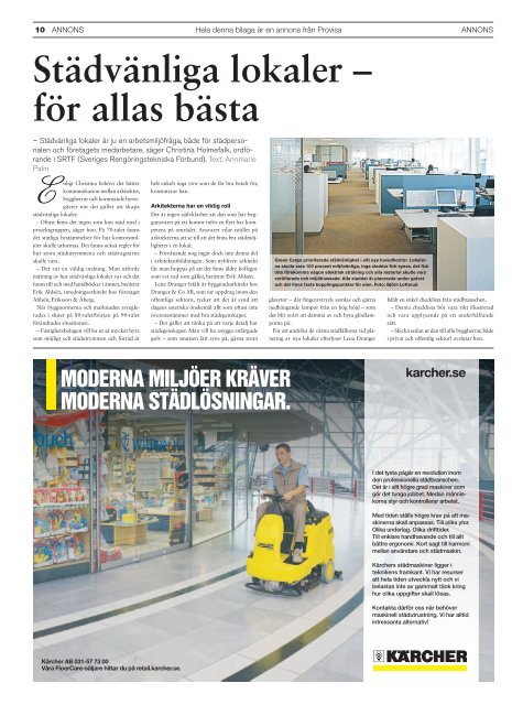 –Miljö och kvalitet ger lönsamhet - Publikationer Provisa Sverige AB ...