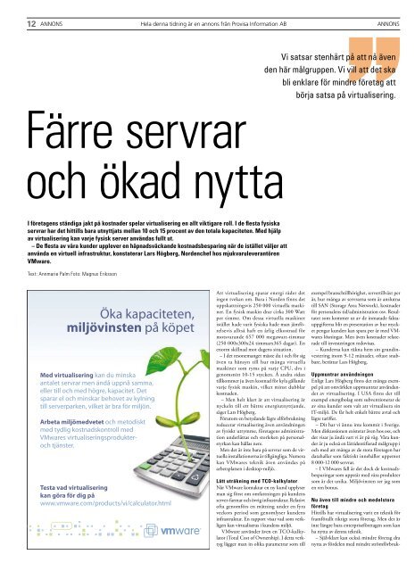 Lönsamma IT-InvesTerIngar #3 - Publikationer Provisa Sverige AB ...