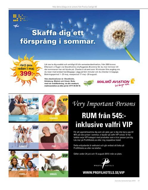 Semestertips i DN 2010 - Publikationer Provisa Sverige AB