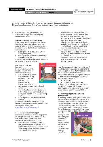 kijkdoos gebruik boekjes groep 1_4 - Noordhoff Uitgevers