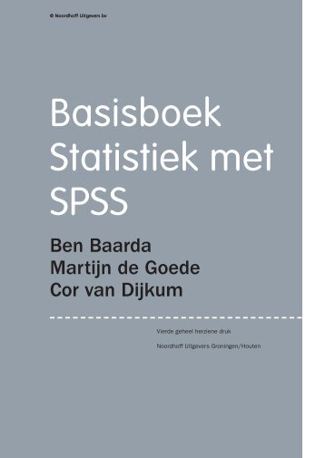 Basisboek Statistiek met SPSS - Noordhoff Uitgevers