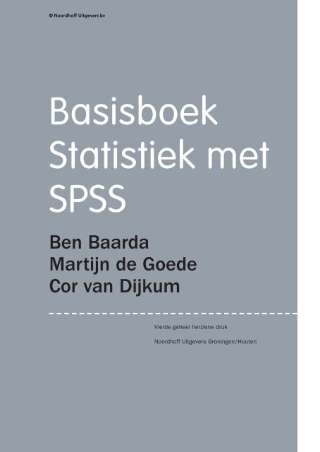 Basisboek Statistiek met SPSS - Noordhoff Uitgevers