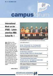 campusforum Nr. 13 (Dezember 2004) - Nordakademie