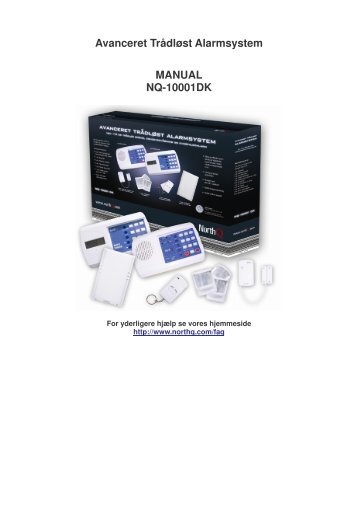 Avanceret Trådløst Alarmsystem MANUAL NQ-10001DK - NorthQ.com