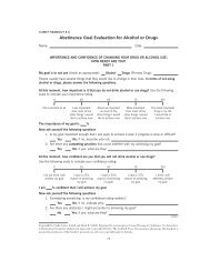 Client Handout 3.4 - Abstinence Goal Evaluation for Alcohol or Drugs