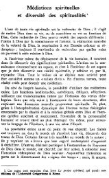 Médiations spirituelles et diversité des spiritualités - Nouvelle Revue ...