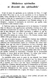 Médiations spirituelles et diversité des spiritualités - Nouvelle Revue ...