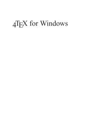 4TEX for Windows - De Nederlandstalige TeX Gebruikersgroep