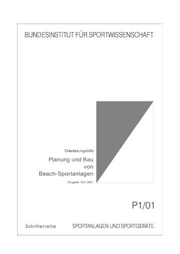 Planungsgrundlagen für den Bau von Beach-Sportanlagen - NVV
