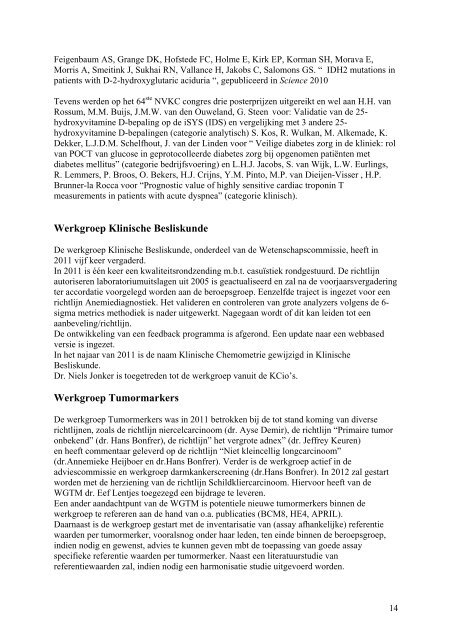 §Jaarverslag NVKC 2011