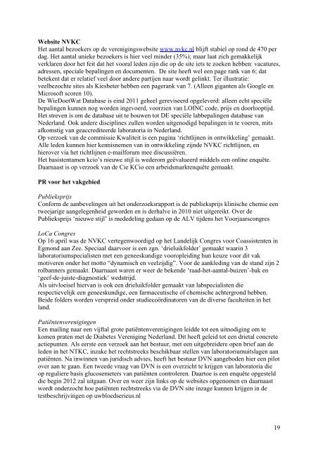 §Jaarverslag NVKC 2011