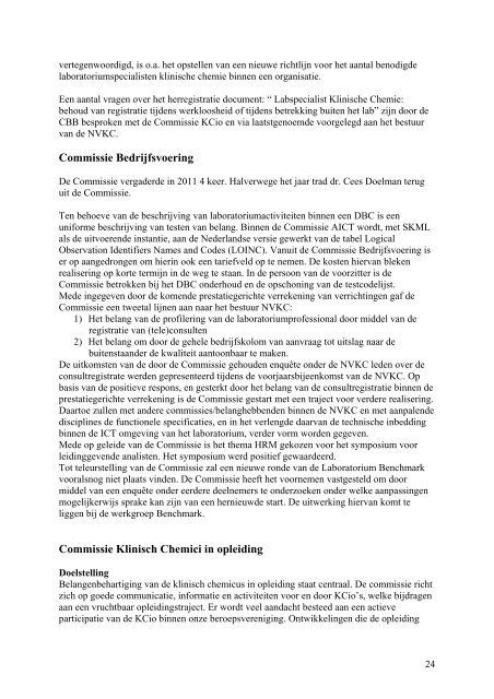 §Jaarverslag NVKC 2011