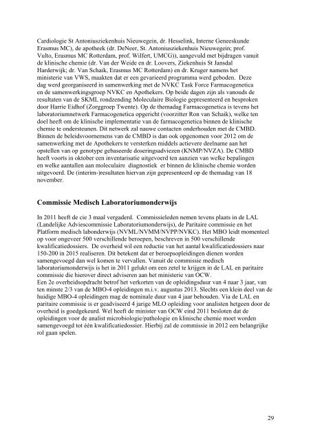 §Jaarverslag NVKC 2011