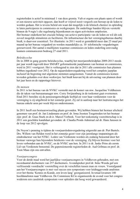 §Jaarverslag NVKC 2011