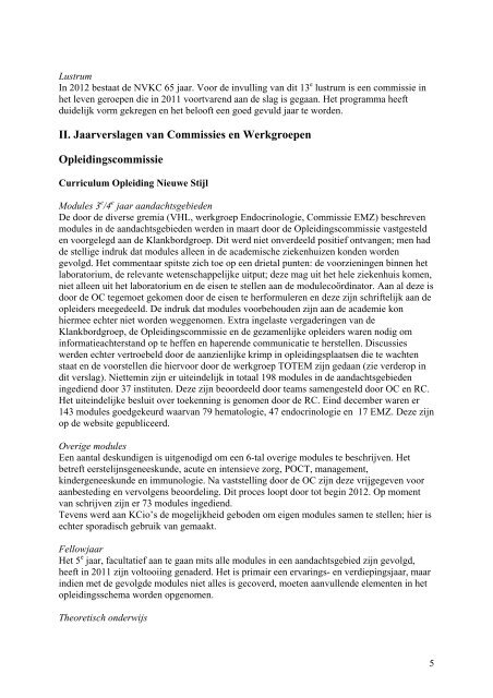 §Jaarverslag NVKC 2011