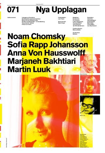 Nya Upplagan 071 Noam Chomsky Sofia Rapp Johansson Anna ...