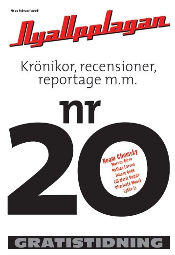 Krönikor, recensioner, reportage m.m. - Nya Upplagan