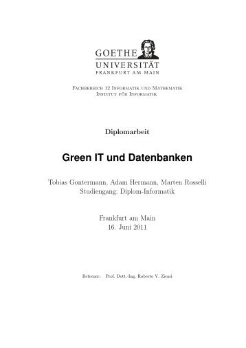 Green-IT und Datenbanken - ODBMS