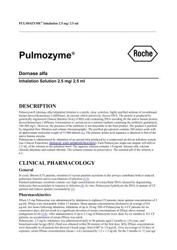 Pulmozyme® (dornase alfa)
