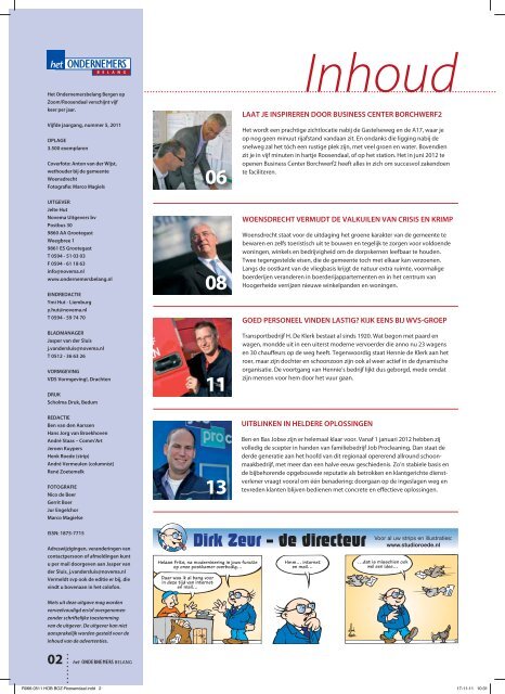 Roosendaal nummer 5-2011 - Het Ondernemersbelang