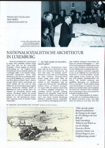 nationalsozialistische architektur in luxemburg - Ons Stad