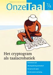 Het cryptogram als taalacrobatiek - Genootschap Onze Taal