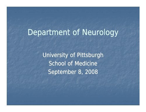 Neurology - Office of Research Health Sciences - University of ...