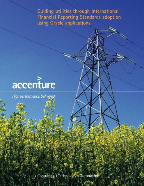 Guiding utilities through IFRS adoption using Oracle Applications ...