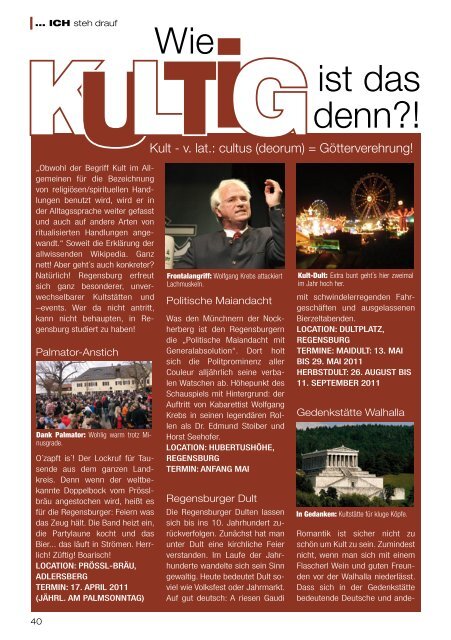 ICH steh drauf - Regensburger Stadtzeitung