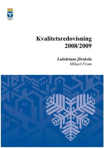 Kvalitetsredovisning 2008/2009 - Östersunds kommun