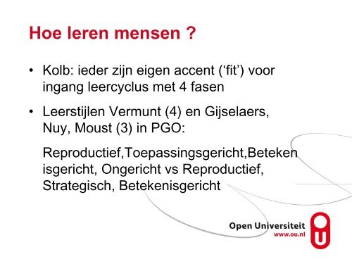 Hapklare brokken voor een leven lang leren - Open Universiteit ...