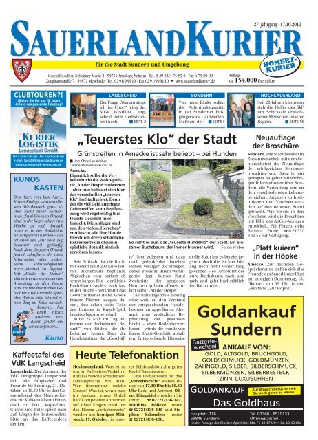 Goldankauf Sundern Sauerlandkurier
