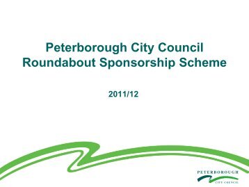 Peterborough City Council Roundabout Sponsorship Scheme