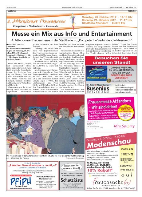 Olpe, Drolshagen, Wenden - SauerlandKurier