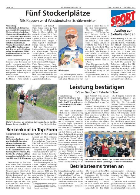 HSK - Schmallenberg, Eslohe - SauerlandKurier