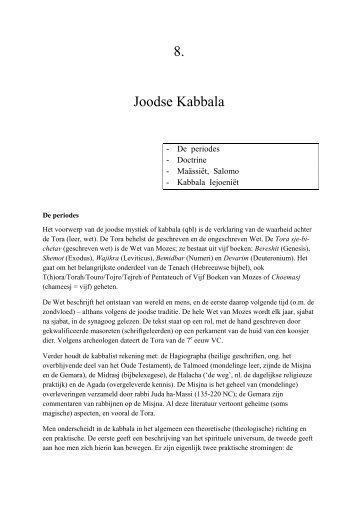 8. Joodse Kabbala - René Pieyns - Esoterie : De hogere graden