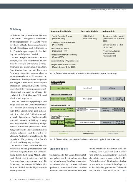 WISSENSCHAFT - Zeitschrift für Physiotherapeuten