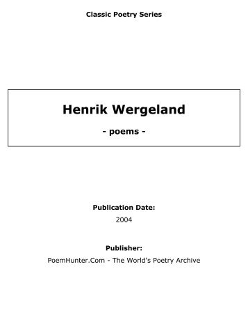 Henrik Wergeland - poems - - PoemHunter.Com