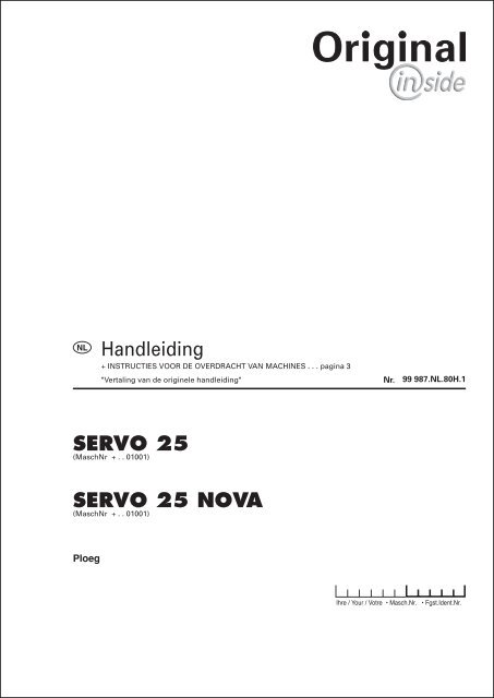 SERVO 25 SERVO 25 NOVA - Alois Pöttinger Maschinenfabrik GmbH