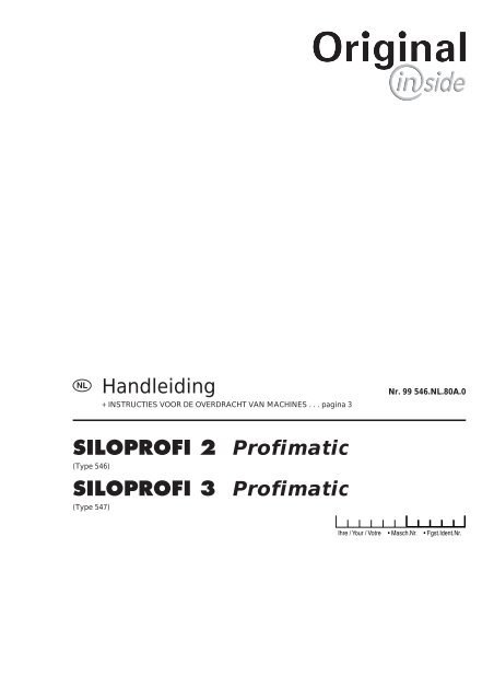 P–-Titelbl. BA holl−ndi (546) - Alois Pöttinger Maschinenfabrik GmbH