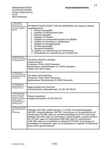 Informationssystemet för polisärenden - Poliisi