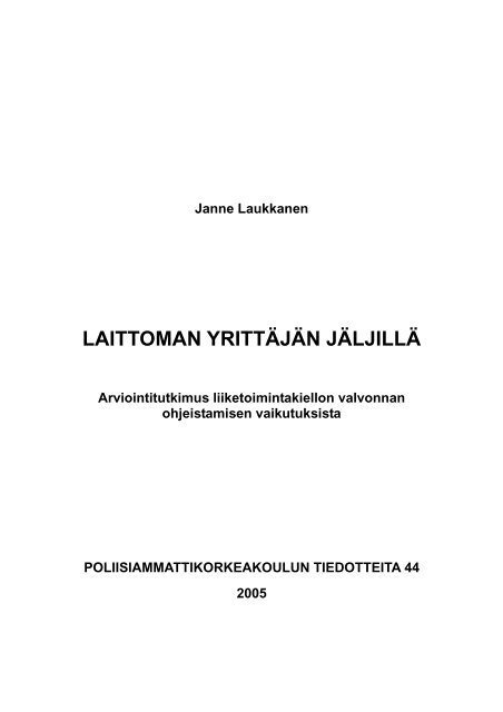 Janne Laukkanen - Poliisi