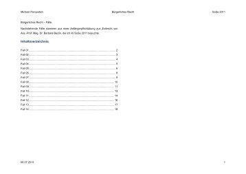 Bürgerliches Recht – Fälle - Michael Poropatich