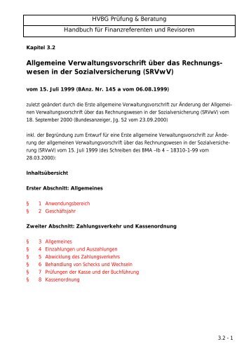 wesen in der Sozialversicherung (SRVwV)