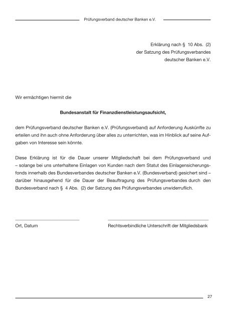 Satzung - Prüfungsverband deutscher Banken eV