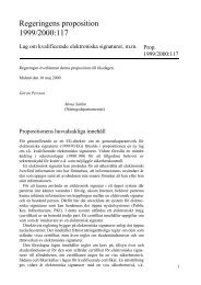 Regeringens proposition 1999/2000:117 - och Telestyrelsen