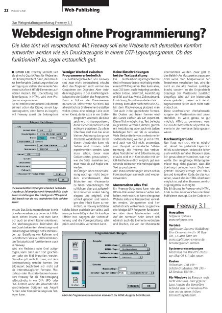 Webdesign ohne Programmierung? - Publisher