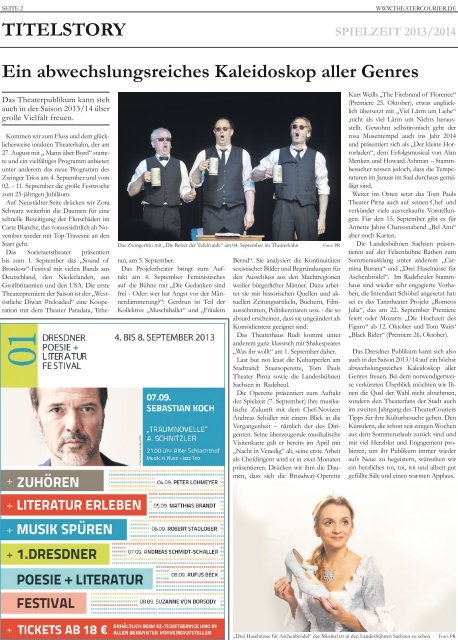 TheaterCourier - Ausgabe 5 - 31. August 2013