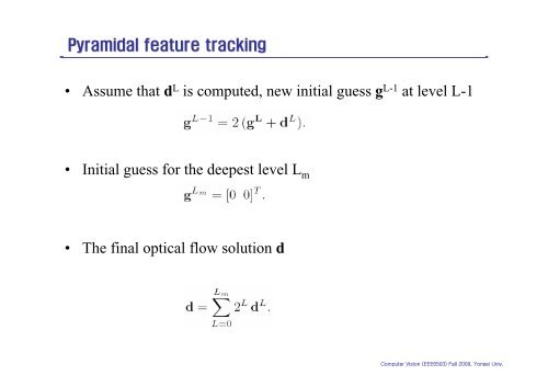 Kanade-Lucas-Tomasi (KLT) Feature Tracker