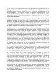Bericht zur Landesverbandstagung 2013 - Landesverband Baden